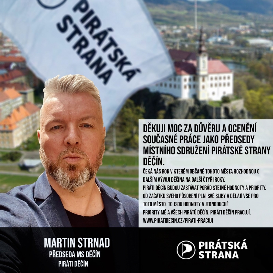 Martin Strnad je předsedou Pirátů Děčín na další dva roky