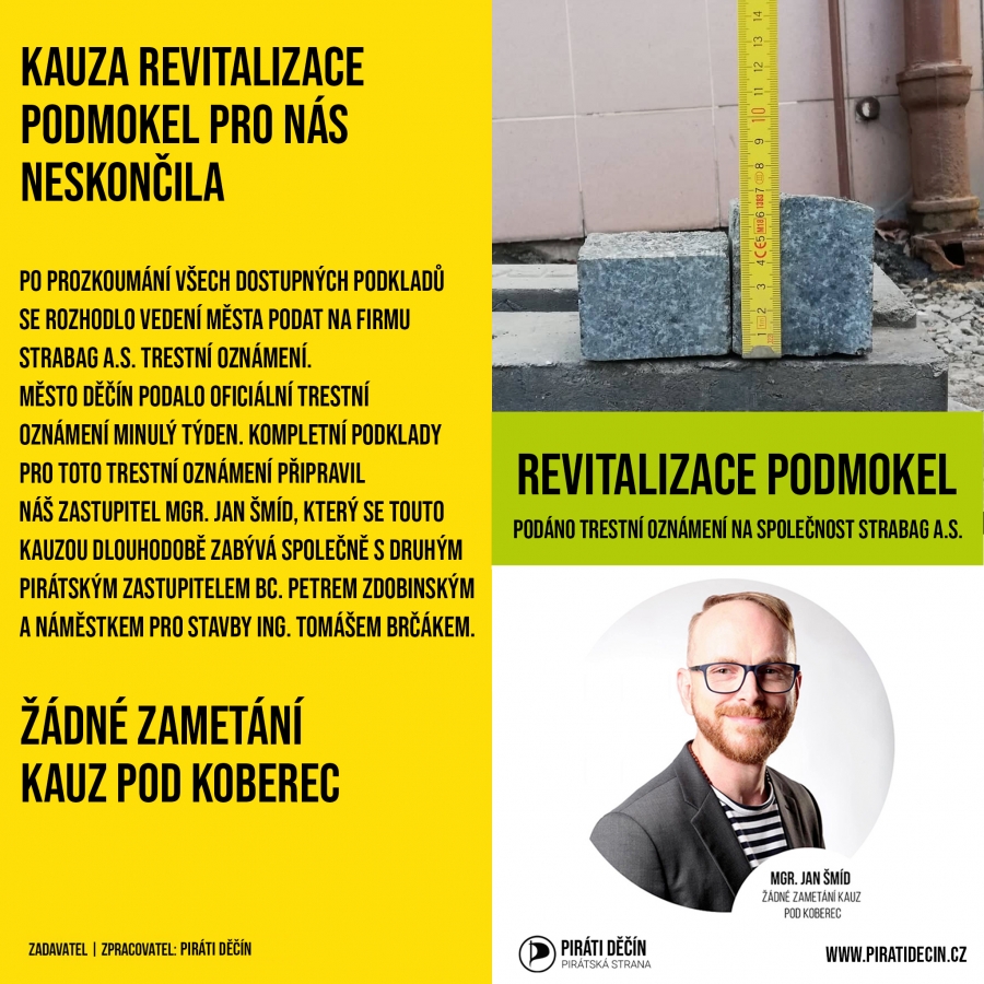 Kauza revitalizace Podmokel pro nás neskončila - podáno trestní oznámení