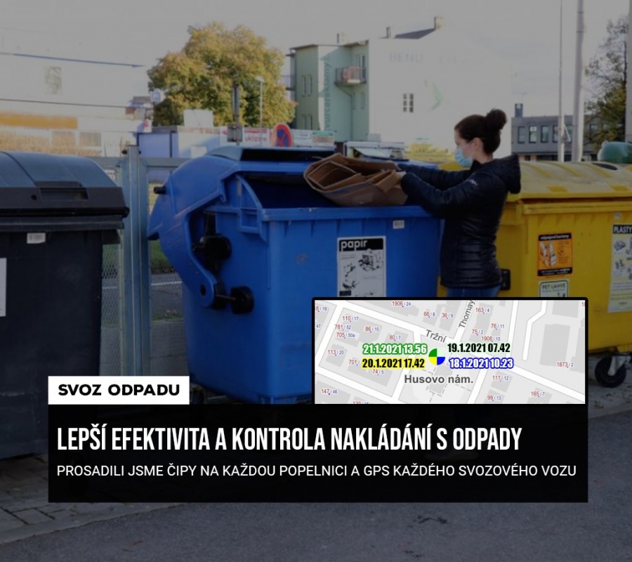 Lepší efektivita a kontrola nakládání s odpady